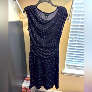 Navy polka dot dress